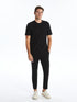 LC Waikiki Crew Neck Short Sleeve Men's Textured T-Shirt
